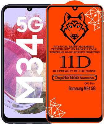 DeepzHub Edge To Edge Tempered Glass for Samsung M34 5G(Pack of 1)