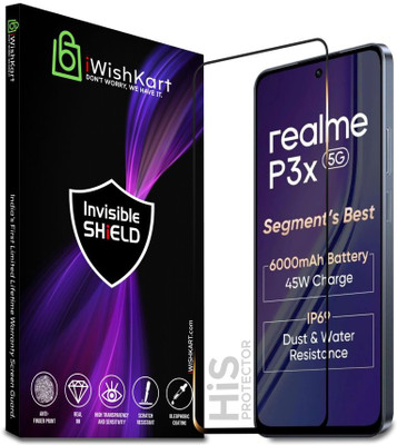 iWishKart Edge To Edge Tempered Glass for Realme P3X 5G, REALME P3X, REALME p3x 5G, Military grade Edge to Edge gorilla glass(Pack of 1)