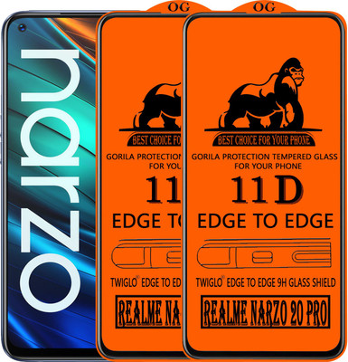 TWIGLO Edge To Edge Tempered Glass for REALME NARZO 20 PRO(Pack of 2)