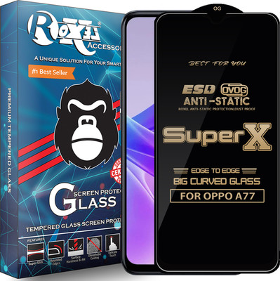 Roxel Edge To Edge Tempered Glass for OPPO A77(Pack of 1)