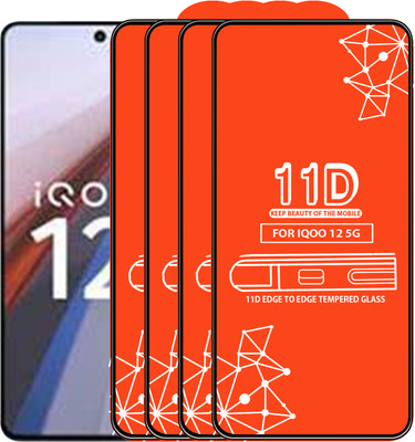 Qyist Edge To Edge Tempered Glass for Iqoo 12 5G(Pack of 4)