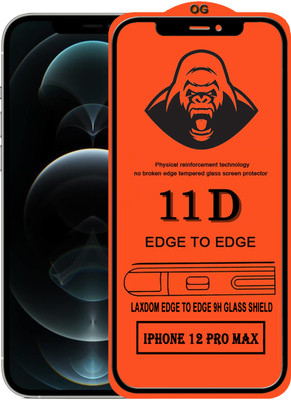 Laxdom Edge To Edge Tempered Glass for APPLE IPHONE 12 PRO MAX(Pack of 1)