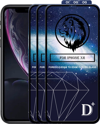 Forego Edge To Edge Tempered Glass for Apple iPhone XR(Pack of 3)
