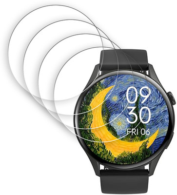 ARBAN Edge To Edge Tempered Glass for Timex FitGen 1.43 inch SMARTWATCH SCREEN GUARD(Pack of 4)