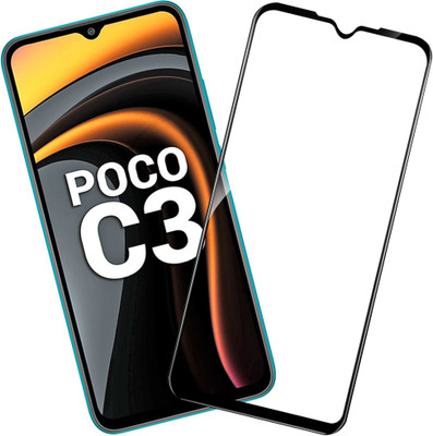 GLOBAL NOMAD Edge To Edge Tempered Glass for Poco C3(Pack of 1)