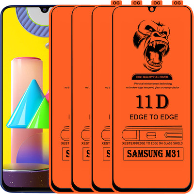 PFOAM Edge To Edge Tempered Glass for SAMSUNG GALAXY M31(Pack of 4)