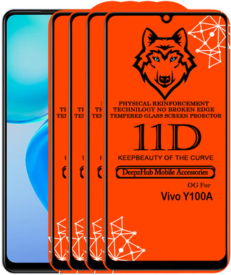 DeepzHub Edge To Edge Tempered Glass for vivo Y100A(Pack of 4)