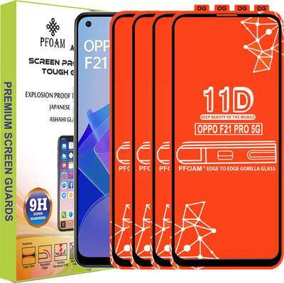 PFOAM Edge To Edge Tempered Glass for OPPO F21 PRO 5G(Pack of 4)