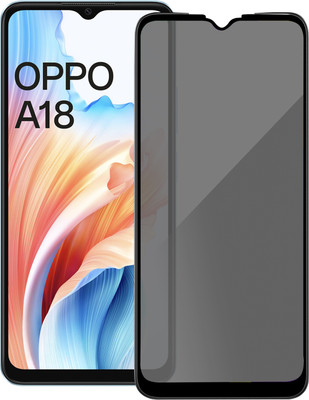 HUPSHY Edge To Edge Tempered Glass for OPPO A18(Pack of 1)