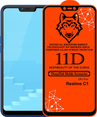 CRodible Edge To Edge Tempered Glass for Realme C1(Pack of 1)
