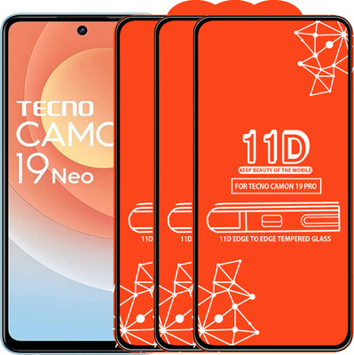 Roxel Edge To Edge Tempered Glass for Tecno Camon 19 Pro(Pack of 3)