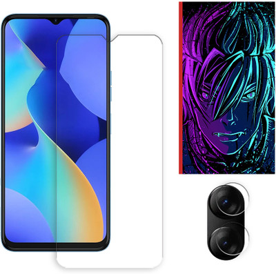 ARBAN Edge To Edge Tempered Glass for Tecno Pop 7 Pro 4G Tempered Glass Screen Protector | Anti-Scratch | Edge to Edge Full Coverage | 9H Hardness (1 FRONT SCREEN GUARD + 1 CAMERA LENS PROTECTOR + 1 FREE BACK EMBOSSED SKIN002)(Pack of 1)
