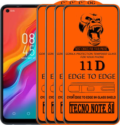 CYOR Edge To Edge Tempered Glass for TECNO NOTE 8I(Pack of 4)
