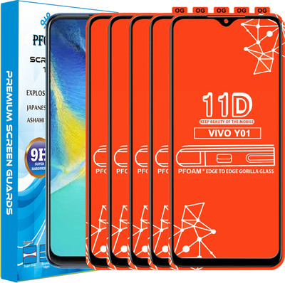 PFOAM Edge To Edge Tempered Glass for VIVO Y01(Pack of 5)