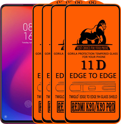 TWIGLO Edge To Edge Tempered Glass for Mi K20(Pack of 4)