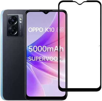 Tamrat Edge To Edge Tempered Glass for Easy Install Full Screen Coverage Tempered Glass Screen Guard Protector 11D for oppo K10 5G(Pack of 1)