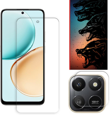 ARBAN Edge To Edge Tempered Glass for Honor X7d 4G Tempered Screen Protector | Anti-Scratch | Edge to Edge Full Coverage | 9H Hardness ( 1 FRONT SCREEN GUARD + 1 CAMERA LENS PROTECTOR + 1 FREE BACK EMBOSSED SKIN061 )(Pack of 1)