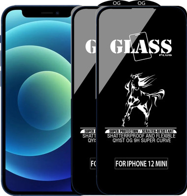 Qyist Edge To Edge Tempered Glass for IPHONE 12 MINI(Pack of 2)