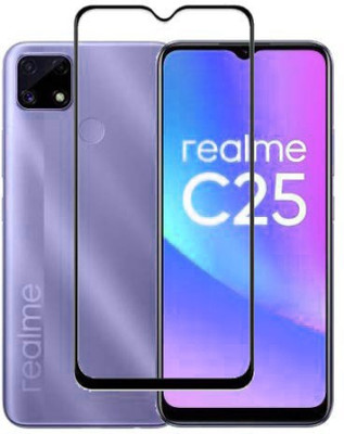 RCHJV Edge To Edge Tempered Glass for realme C25(Pack of 1)