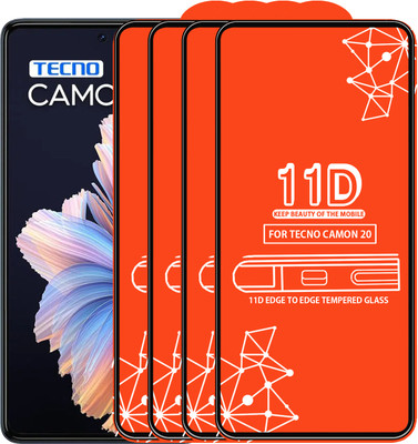 Roxel Edge To Edge Tempered Glass for Tecno Camon 20(Pack of 4)