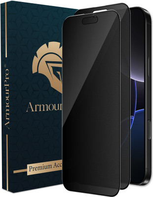 ArmourPro Edge To Edge Tempered Glass for iPhone 16, Apple iPhone 16, Matte Privacy Anti Spy Glass(Pack of 2)