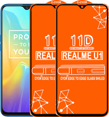 CYOR Edge To Edge Tempered Glass for Realme U1(Pack of 2)