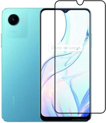 ChutPutMart Edge To Edge Tempered Glass for Realme C30S Full Glue Coverage(Pack of 1)