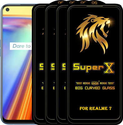 PFOAM Edge To Edge Tempered Glass for REALME 7(Pack of 4)