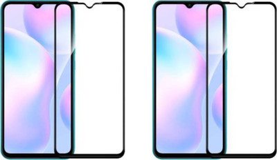 DMJHP Edge To Edge Tempered Glass for Mi Redmi 9A(Pack of 2)