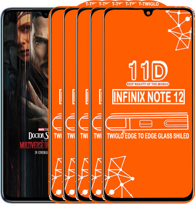 TWIGLO Edge To Edge Tempered Glass for INFINIX NOTE 12(Pack of 5)