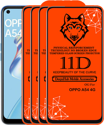 DeepzHub Edge To Edge Tempered Glass for OPPO A54 4G(Pack of 4)