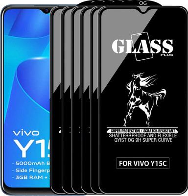 Qyist Edge To Edge Tempered Glass for VIVO Y15C(Pack of 6)