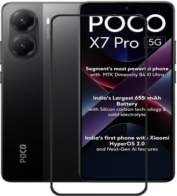 BRENZZ Edge To Edge Tempered Glass for Poco X7 pro 5G, Poco X7 pro(Pack of 1)