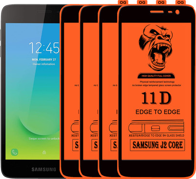 PFOAM Edge To Edge Tempered Glass for SAMSUNG GALAXY J2 CORE(Pack of 4)