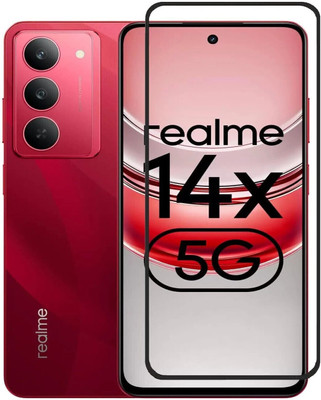 MobieGenie Edge To Edge Tempered Glass for Realme 14x 5G(Pack of 1)
