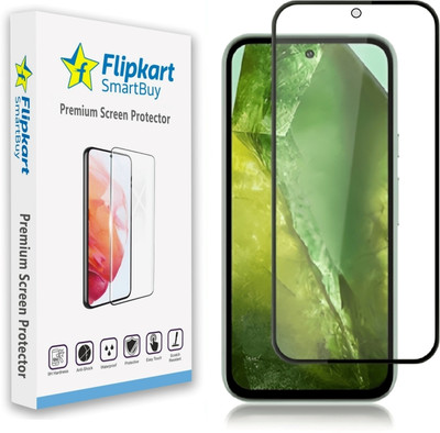 Flipkart SmartBuy Edge To Edge Tempered Glass for Google Pixel 8A, Google Pixel 8a, Gorilla Screen Guard / Screen Protector, with Easy Installation Kit(Pack of 1)