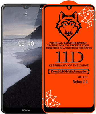 DeepzHub Edge To Edge Tempered Glass for Nokia 2.4(Pack of 1)