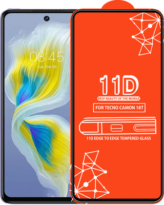 Qyist Edge To Edge Tempered Glass for Tecno Camon 18T(Pack of 1)
