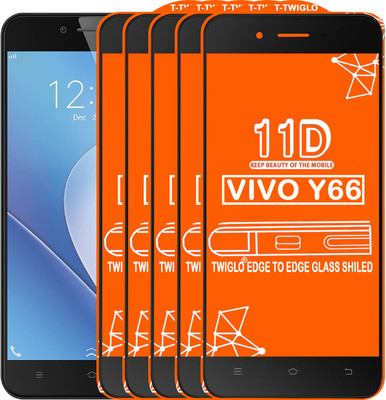 TWIGLO Edge To Edge Tempered Glass for VIVO Y66(Pack of 5)