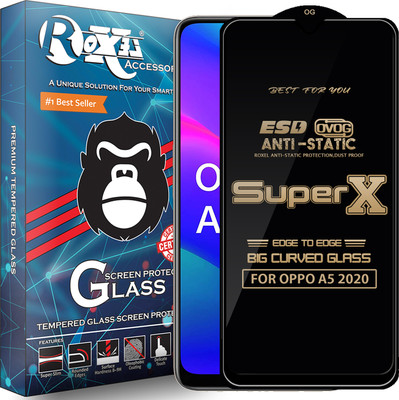 Roxel Edge To Edge Tempered Glass for OPPO A5 2020(Pack of 1)
