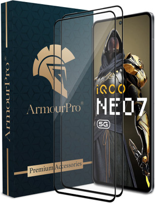 ArmourPro Edge To Edge Tempered Glass for iQOO Neo 7 5G, Neo 7 Pro 5G, iQOO 9T 5G, iQOO 11 5G(Pack of 2)