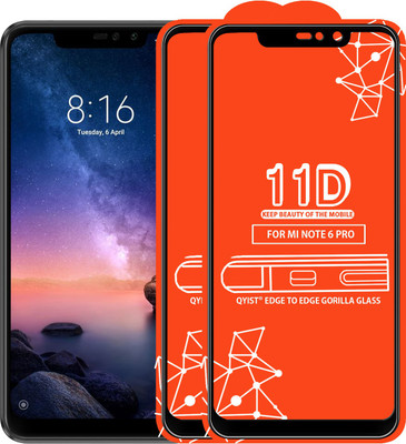 Qyist Edge To Edge Tempered Glass for Mi Redmi Note 6 Pro(Pack of 2)