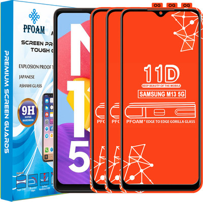 PFOAM Edge To Edge Tempered Glass for SAMSUNG GALAXY M13 5G(Pack of 3)