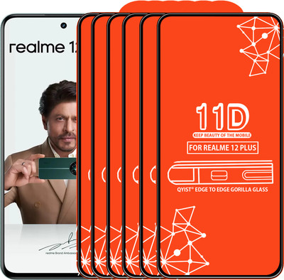 Qyist Edge To Edge Tempered Glass for Realme 12 Plus(Pack of 6)