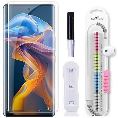 ESD Edge To Edge Tempered Glass for Realme GT 6T 5G / Realme GT 6 5G with Edge to Edge Full Screen Coverage and Easy Installation Kit ( Free UV Light , UV Glue And Cable Protector Inside. )(Pack of 1)