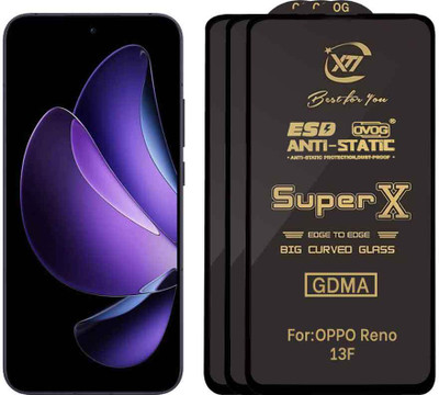 GDMA Edge To Edge Tempered Glass for OPPO Reno13 F(Pack of 3)