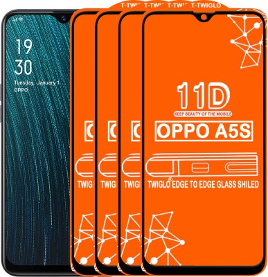 TWIGLO Edge To Edge Tempered Glass for OPPO A5S(Pack of 4)