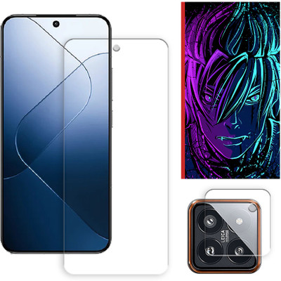 ARBAN Edge To Edge Tempered Glass for Xiaomi 14 5G Tempered Glass Screen Protector | Anti-Scratch | Edge to Edge Full Coverage | 9H Hardness (1 FRONT SCREEN GUARD + 1 CAMERA LENS PROTECTOR + 1 FREE BACK EMBOSSED SKIN002)(Pack of 1)