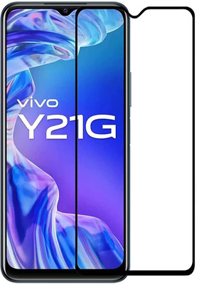 EITANSHA CREATION Edge To Edge Tempered Glass for Vivo Y21g, Vivo Y21G(Pack of 1)