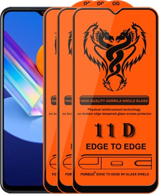 Forego Edge To Edge Tempered Glass for Oppo F17(Pack of 3)